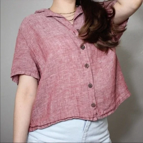 売れ筋商品|||ラルフローレン カットソー トップス レディース Plus Size 100% Linen Roll-Tab Shirt Sunrise Blush 67007134_03.jpg?ts=1710871817956